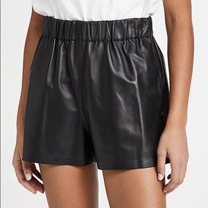Tibi leather shorts